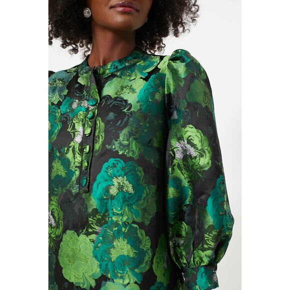 TUCKERNUCK Pomander Place Green Jacquard Samantha Dress NWT Size XS - Picture 4 of 11